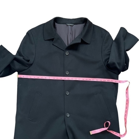 Loro Piana Nordstrom Men's Storm System Black Wool Over Coat Size 48R - Picture 12 of 14